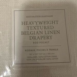 Restoration Hardware Heavyweight Textured Belgian Linen Drapery